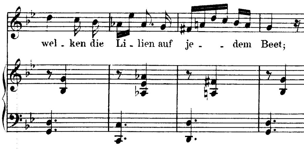 Neapolitan chord in mm. 7–10 of Schubert's Der Müller und der Bach.